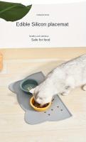 Alfombrilla de Alimentación de Mascotas para perros y gatos, tapete de silicona fina impermeable para comida de gato, tapete para cuenco de gato con borde elevado, Mantel Individual para gato - details 0