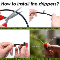 Sprycle 5-50M Greenhouse Drip Irrigation Automatic Watering System Kit Nozzle 1/4'' pvc Hose for Potted Plant Garden Supply Tool - details 4