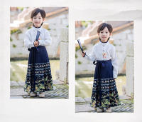 Conjunto de Falda Hanfu para Niñas Otoño 2025 Traje de Estilo Chino Antiguo para Actuaciones de Recitación Zapatos y Ropa - details 43