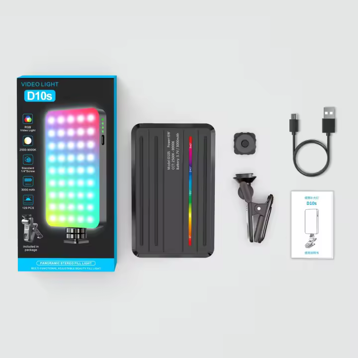 Luz LED para selfies Iluminación portátil para móvil RGB para fotografía en vivo - 1