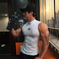 Camiseta de compresión para hombre, ropa ajustada para gimnasio, camiseta sin mangas para entrenamiento de culturismo y musculación - details 1