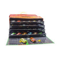 Juego de Mini coches de 48 piezas, coches de inercia para niños, modelo de vehículo de plástico con contenedor, juguete de colección, regalo de cumpleaños para niños - details 8
