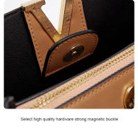 FOXER-Bolso cruzado de cuero sintético para mujer, bandolera con estampado de cubo - details 33