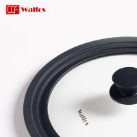 Tapa de Olla Walfos Multifuncional de Vidrio Templado a Prueba de Explosiones con Borde de Silicona Accesorios de Cocina Material de Acero Inoxidable Hecho en China - details 1