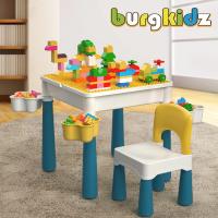 Infantil, Mesa de Actividades Construccion y Silla con 128 Piezas Juguetes de Creativos Grandes Clásicos para Niñas, Rosa - details 12