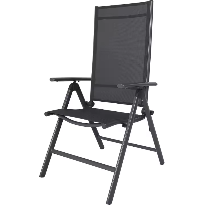 plegable de aluminio Korfu, 67 x 59 x 113 cm, Carbón - 1