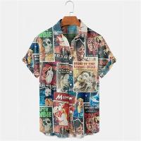 Camisa de moda retro para hombre, top informal de manga corta, moda hawaiana, camisa holgada y transpirable con botones, 2023 - details 8