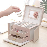 Caja de almacenamiento de joyas tipo cajonera placa creativa patrón de seda joyero pendientes anillo joyero al por mayor - details 1