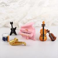 Instrumento de música en miniatura, miniviolín de resina, adornos decorativos para casa de muñecas, manualidades, manualidades, hogar, Bar - details 9