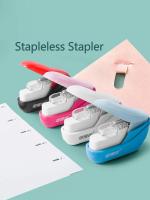 Grapadora de papel para libros, Mini grapadora portátil sin grapas, suministros escolares y de oficina - details 3