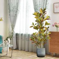Ramas artificiales de plantas tropicales grandes, hojas de magnolia falsas, ramas de árbol de banyan de plástico para el jardín y la fiesta del hogar - details 4