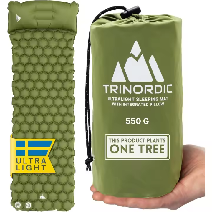 Colchón Inflable Ultraligero para Acampar Portátil, Desplegable, Ligero para Viajes al Aire Libre, Senderismo - 1