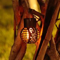 Luz Solar LED impermeable para jardín al aire libre, Bola de efecto de llama parpadeante, luz colgante para Parque, paisaje, decoración de jardín - details 6