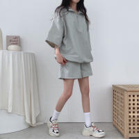 Conjunto de dos piezas de pantalones cortos de manga corta con cremallera y cuello alto para mujer 2025 nuevo conjunto de ropa deportiva casual de moda de verano. - details 29