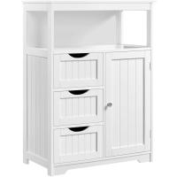 Armario de Baño de Madera Diseño de Cajón y Estante Ajustable Ideal para Cocina y Sala de Estar - details 8