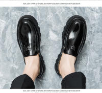 Plataforma de moda para hombres que aumenta los mocasines club nocturno estilista zapatos de moda. - details 12
