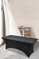 Outdoor Wedding Event Rectangular Elastic Tablecloth Bar Cocktail Table Cover Decoration - details 0