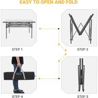 Mesa plegable enrollable de camping de aluminio portátil con bolsa de transporte - Mesa de picnic con soporte de hasta 80 kg - details 4