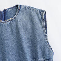 OUWU- Vestido Midi Largo De Mezclilla Para Mujer, Ropa Informal Versátil De Estilo Europeo Y Americano, Nueva Moda - details 5