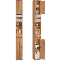 Mueble de Baño de Alto Estante Estanterías con 2 Puertas y Cajón Blanco Tamaño 20x20x180cm - details 10