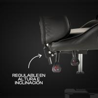 Silla de Gaming Azul y Negra, Silla Ergonómica de Oficina con Respaldo Regulable de 90 °   un 120 ° , con reposacabezas, reposabrazos y soporte lumbar. Rotación omnidireccional de 360° ° - details 33