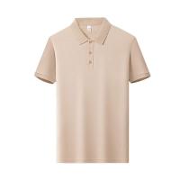 Polo de manga corta de moda informal, top de hombre de color sólido para comodidad de verano - details 14