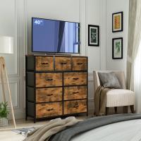 Cómoda con 9 cajones de tela, cómoda de dormitorio, mueble de almacenamiento, muebles de dormitorio, cómoda de 9 cajones, cómoda para cocina, oficina, pasillo, estilo rústico - details 34