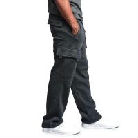 Pantalones de chándal largos con múltiples bolsillos, sueltos, de gran tamaño, con cordón, aptos para corredores deportivos y de calle - details 6