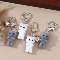 Llavero De Gato Flocado Lindo Colgante Para Teléfono Y Auriculares Adorno Para Bolsa Y Coche Joyería Regalo Para Todas Las Edades - details 4