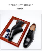 Cuero que aumenta la altura estilo británico cabeza cuadrada zapatos Oxford casuales zapatos de cuero para hombres - details 10