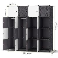 Armario Modular Portátil de 20 Compartimentos Guardarropa para Dormitorio con Barra para Colgar Ropa Compartimentos Más Profundos Aptos para Perchas - details 29