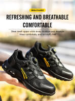 Zapatos De Seguridad Para Hombre Con Botones Giratorios Y Punta De Acero Indestructibles Antipinchazos Y Con Almohadilla De Aire Botas De Trabajo Con Suela De Goma Material De Tela Y Algodón - details 15