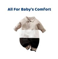Ropa para recién nacido, Polo informal con franjas de diferente Color, mono de algodón cómodo y suave para primavera y otoño de manga larga para bebé de 0 a 18 años - details 0