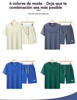 Traje casual de verano para hombre Traje corto con camiseta - details 10