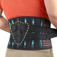 Faja Lumbar para el dolor de espalda baja, cinturón de soporte Lumbar ajustable, ejercicio transpirable, cinturón de soporte de cintura - details 1
