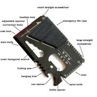 Tarjeta de Crédito Multifuncional EDC Cuchillo de Caza de Bolsillo para Deportes al Aire Libre - details 0