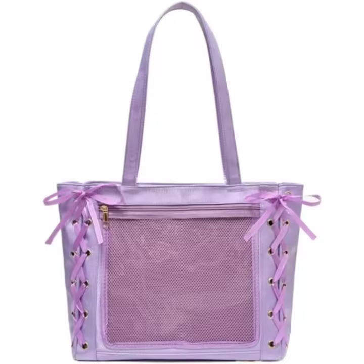 Lindo bolso japonés con cinta Ita, bolso cruzado, bolso de mensajero para mujer, bolso estético JK, bolso Y2K - 1