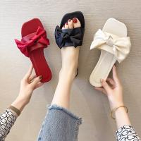 Verano nueva versión coreana moda cabeza cuadrada cubierta de pie fondo plano moda casual gran tamaño arco romano de las mujeres zapatillas geniales - details 0