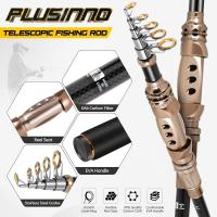 Combo de caña de Pescar y Carrete, caña de Pescar telescópica de Fibra de Carbono con Carrete, Kit de caña de Pescar para Agua Salada y Agua Dulce - details 4