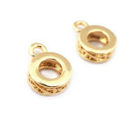 Círculo redondo de latón de Color dorado de 18K, pulseras con agujeros grandes, collares de cuentas, colgantes, conectores, suministros para fabricación de joyas - details 44
