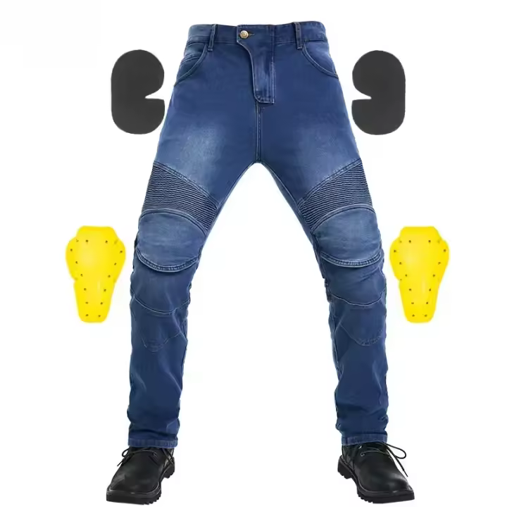 Jeans de Moto Racing Pantalones de Compresión Resistentes a Caídas para Ciclismo Off-road - 1