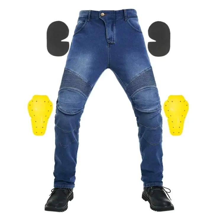 Jeans de Moto Racing Pantalones de Compresión Resistentes a Caídas para Ciclismo Off-road - 1