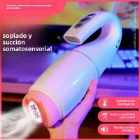 Inteligente automático interactivo succión avión taza pronunciación huff and puff telescópico calefacción eléctrica adultos juguetes sexuales - details 1