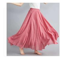 Verano negro algodón en mujeres Maxi Faldas Ropa Mujer parte baja holgada Haruku Saia Casual Boho Falda larga Ropa de Mujer - details 11