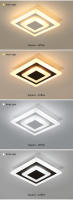 TOMAXIN 24CM Coffee White Square Acrylic LED Light For Room Ceiling Lights Bedroom Aisle Lights Ceiling Lamp Indoor Lighting - details 11