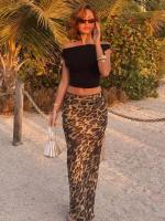 falda elegante con estampado de leopardo para mujer, faldas Maxi, ropa Y2K para oficina, Club, fiesta, ropa de calle informal, venta al por mayor, 2025 - details 22