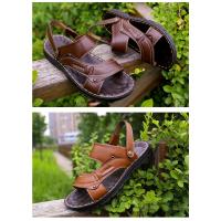 Sandalias de cuero para hombre, zapatos informales, ligeros y cómodos, para la playa y el verano - details 10