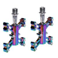Pedales de Bicicleta Antideslizantes de Aluminio CNC Apertura de 14mm, Pareja de 240 Gramos, Diseño de Tornillo Individual - details 1