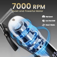 Hatteker-maquinilla eléctrica para cortar el pelo, salón profesional, cortapelos de alta potencia, uso doméstico, afeitadora de barba, empujador, carga USB - details 18