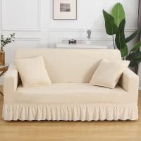 Fundas de sofá elástica de alta elasticidad con falda, Protector de muebles fácil de ajustar, Seersucker，Funda de sofá - details 6